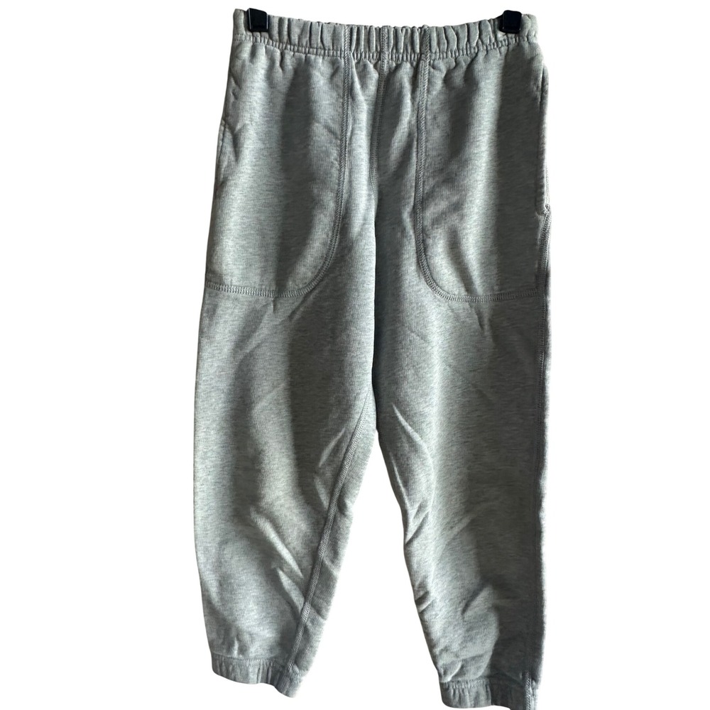 Hanna Andersson Joggers Kids 6-7 Gray Cotton French Terry Patch Pocket Pants